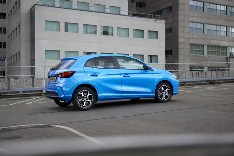 MG3 Hybrid+ – rear three-quarter view
